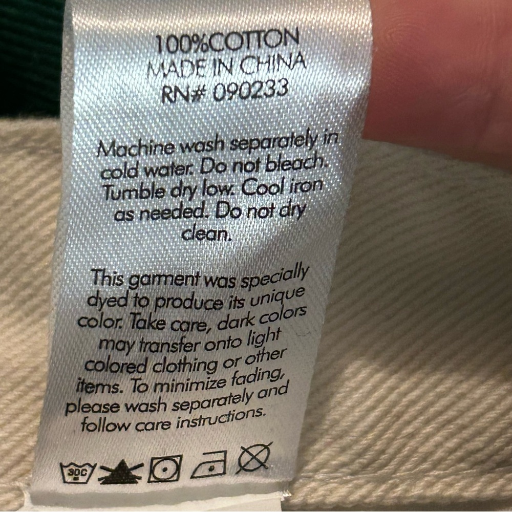 Pacsun EUC Women’s Size 27 Low Rise Carpenter Jeans Green White 31” Inseam - Picture 6 of 9